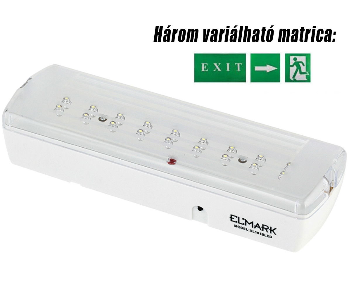 Elmark LED vészvilágító lámpatest, 327x76 mm, 75 lm, 6200-6500 K, 2.4 W termék fő termékképe